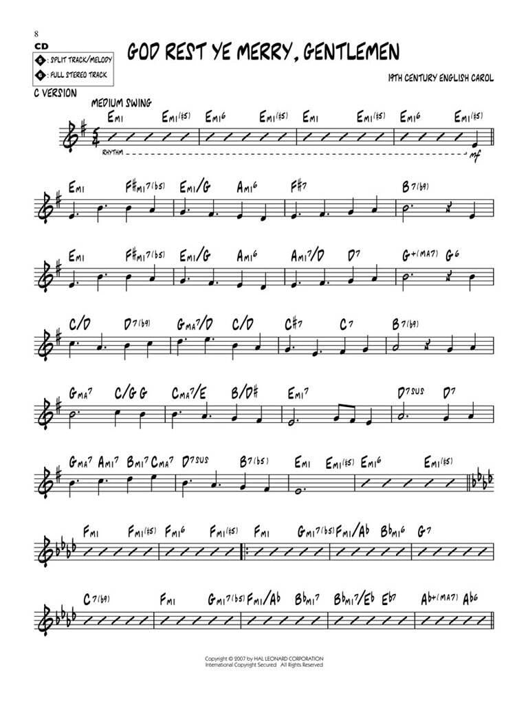Jazz Play Along vol. 20: Christmas Carols