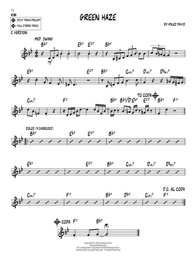 Jazz Play Along vol. 79: Miles Davis Classics