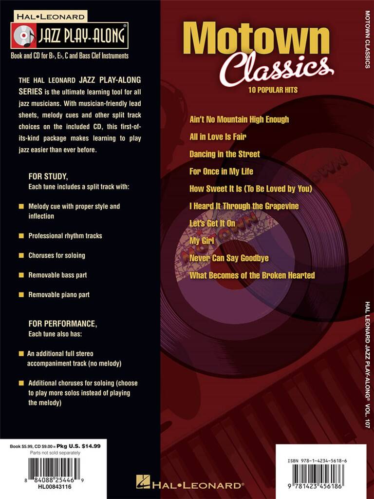 Jazz Play Along vol. 107: Motown Classics