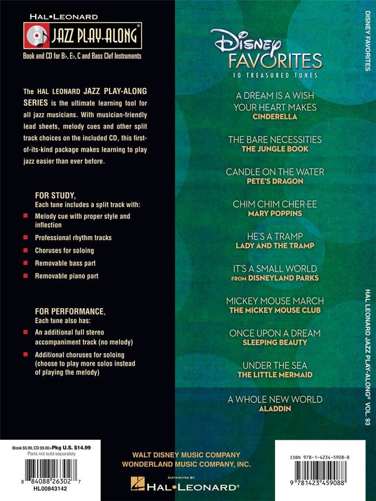 Jazz Play Along vol. 93: Disney Favorites