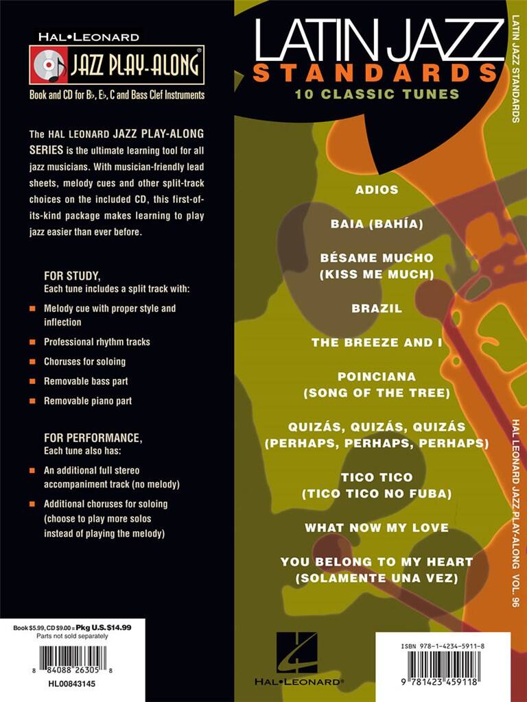 Jazz Play Along vol. 96 Latin Jazz Standards