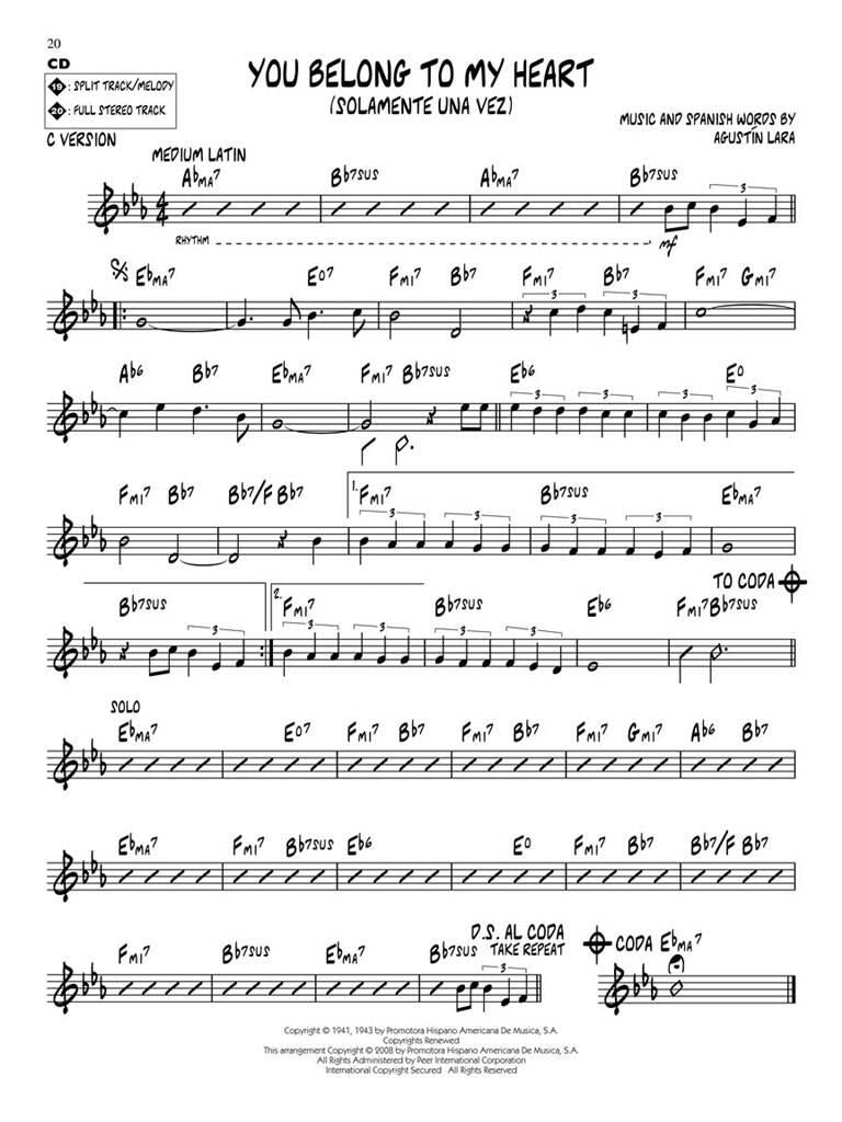 Jazz Play Along vol. 96 Latin Jazz Standards