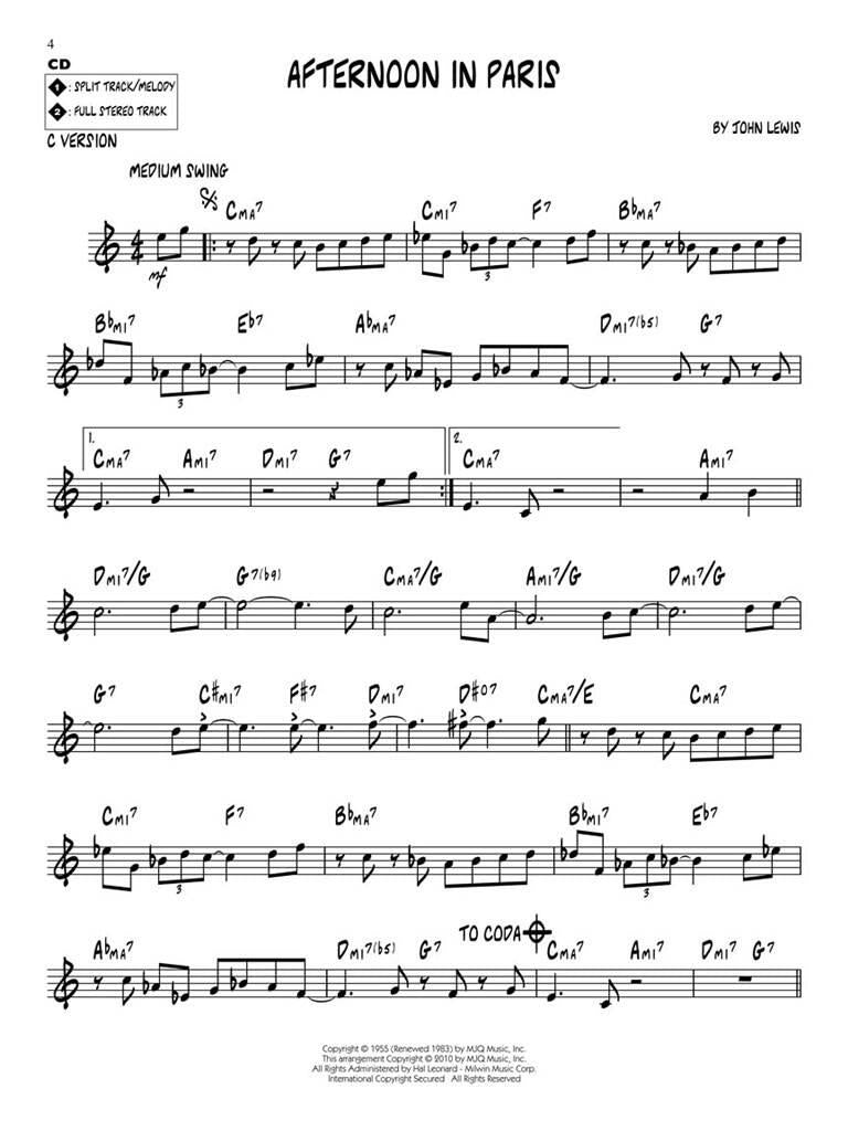 Jazz Play Along vol. 114: Modern Jazz Quartet