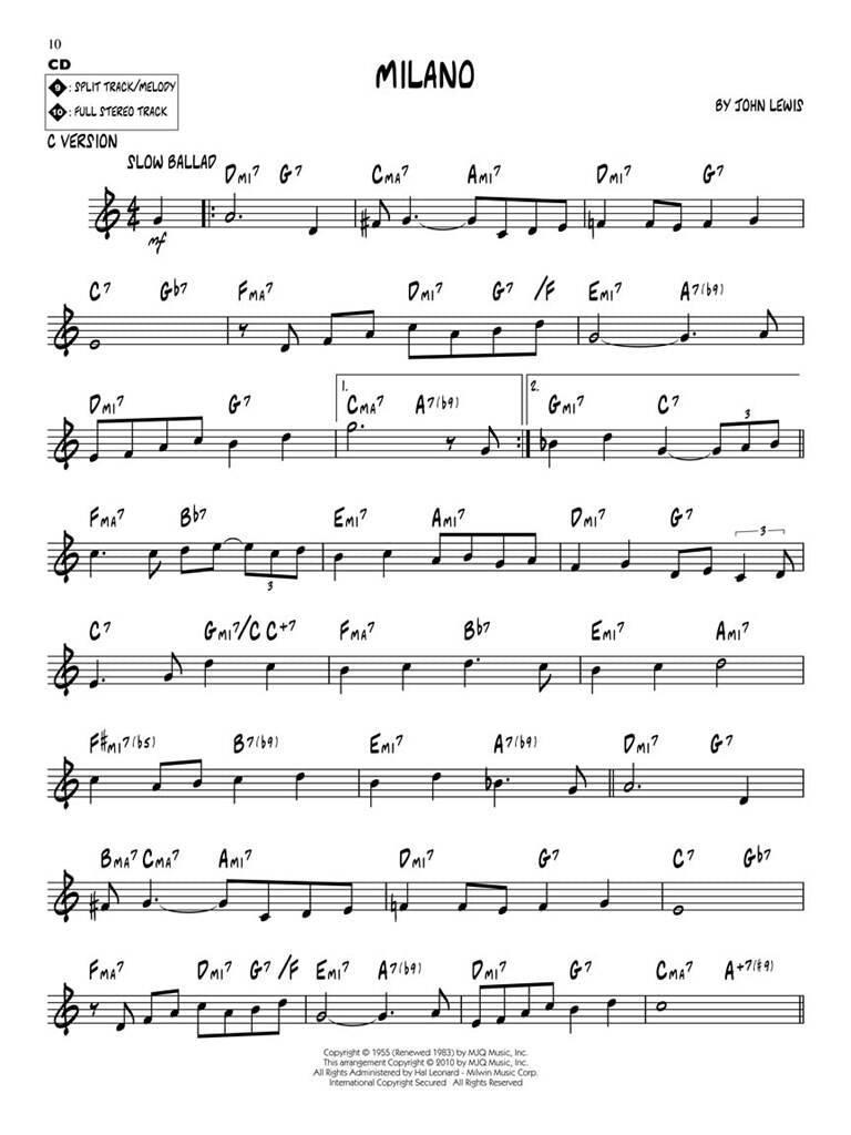 Jazz Play Along vol. 114: Modern Jazz Quartet