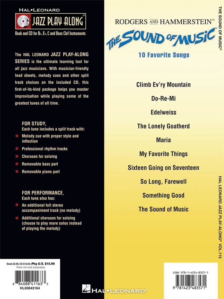 Jazz Play Along vol. 115: The Sound of Music