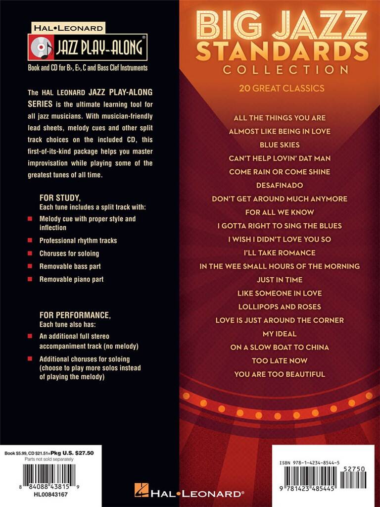 Jazz Play Along vol. 118: Big Jazz Standards Collection