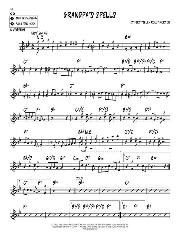 Jazz Play Along vol. 119: Jelly Roll Morton