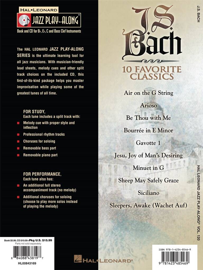 Jazz Play Along vol. 120: J. S. Bach