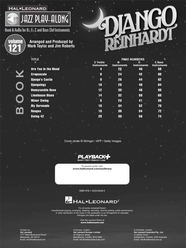 Jazz Play Along vol. 121: Django Reinhardt