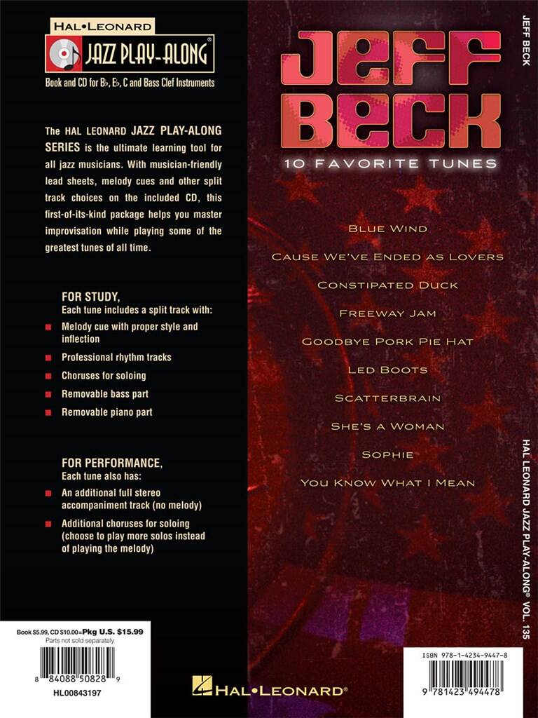Jazz Play Along vol. 135: Jeff Beck