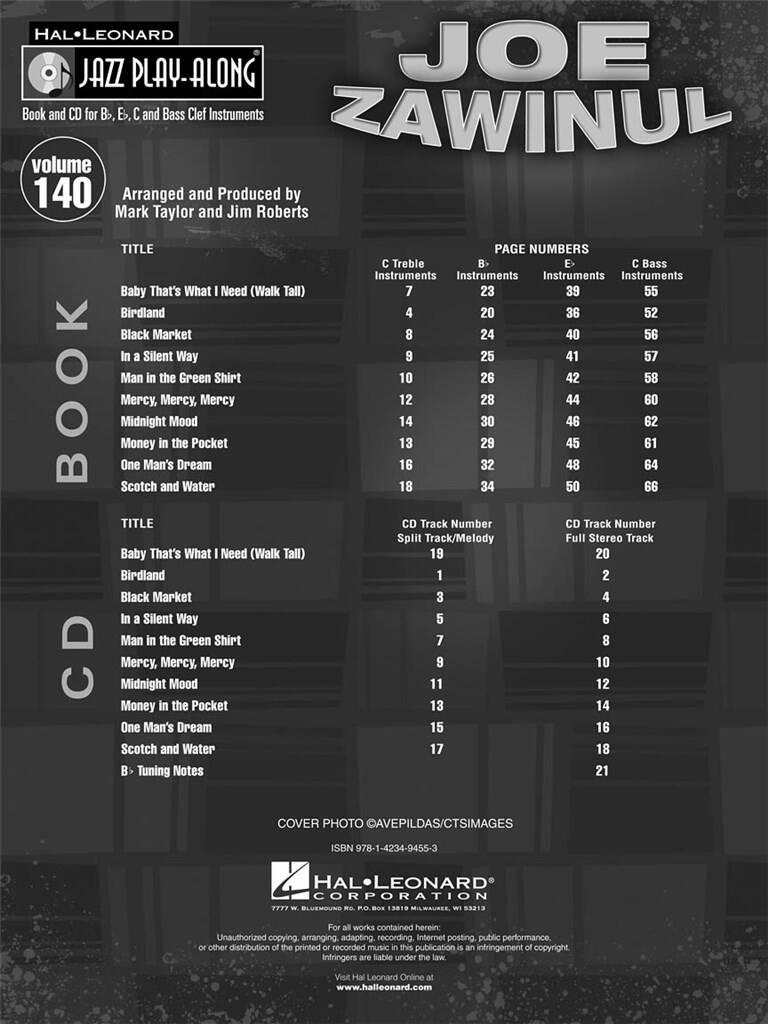 Jazz Play Along vol. 140: Joe Zawinul