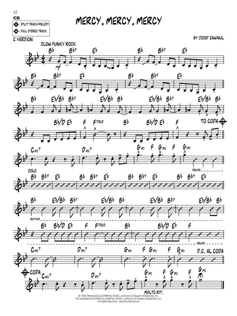 Jazz Play Along vol. 140: Joe Zawinul