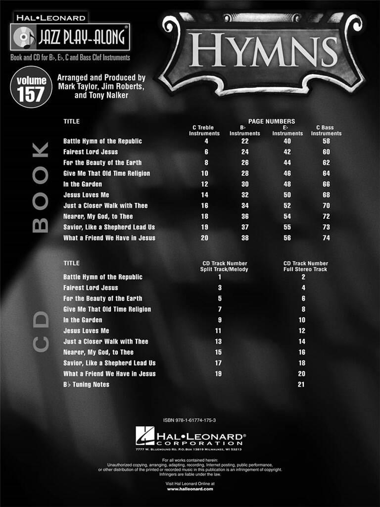 Jazz Play Along vol. 157: Hymns