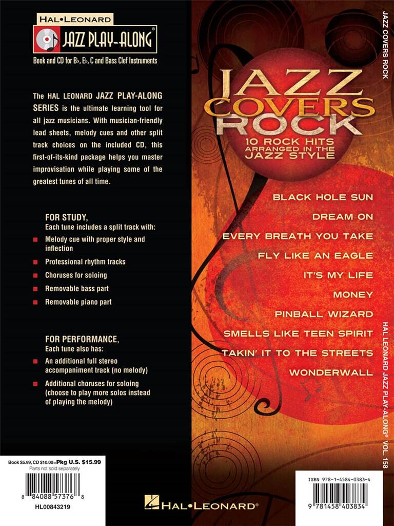 Jazz Play Along vol. 158: Jazz Covers Rock
