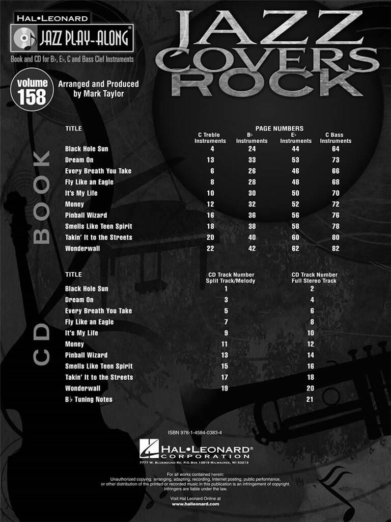 Jazz Play Along vol. 158: Jazz Covers Rock