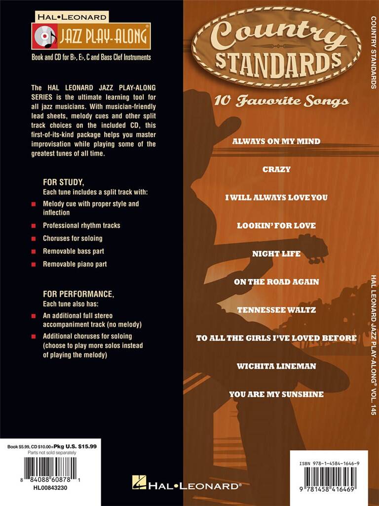 Jazz Play Along vol. 145: Country Standards
