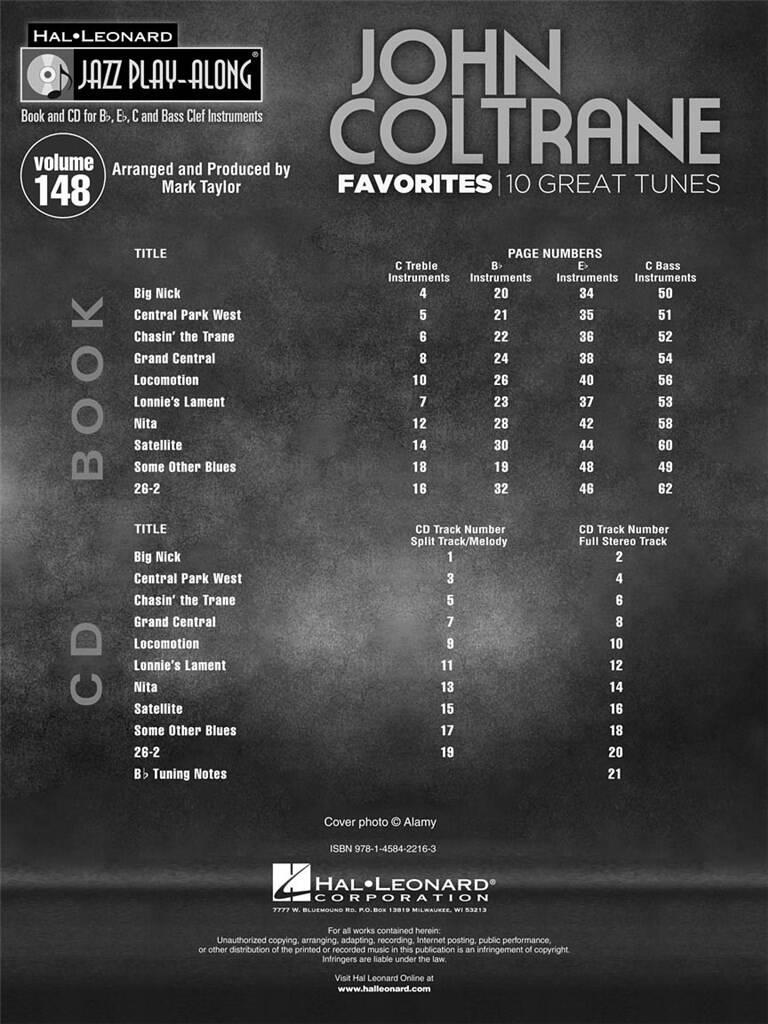 Jazz Play Along vol. 148: John Coltrane – Favorites