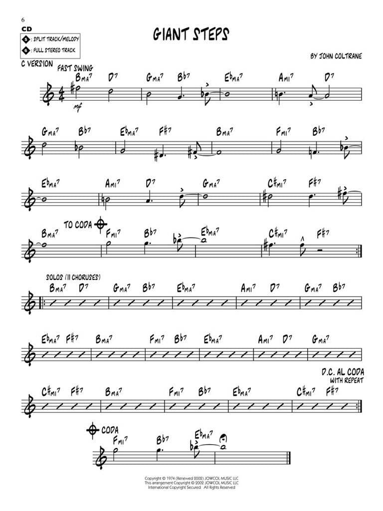 Jazz Play along vol. 149: John Coltrane - Giant Steps