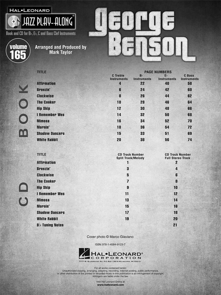 Jazz Play Along vol. 165: George Benson
