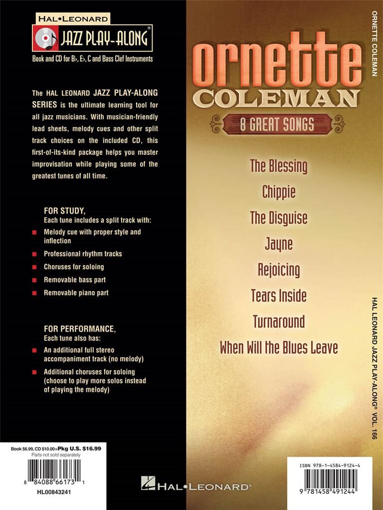 Jazz Play Along vol. 166: Ornette Coleman