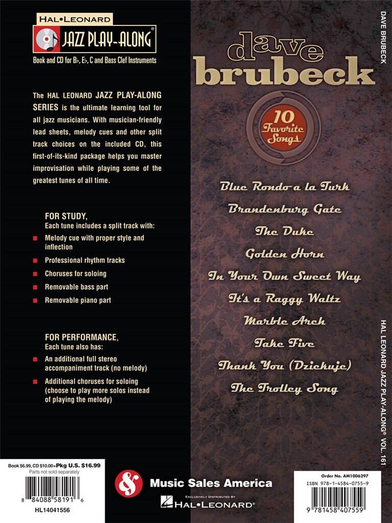 Jazz Play Along vol. 161: Dave Brubeck
