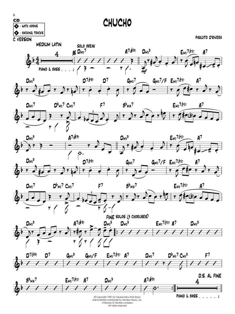 Jazz Play Along vol. 112: Paquito D'Rivera-Latin Jazz