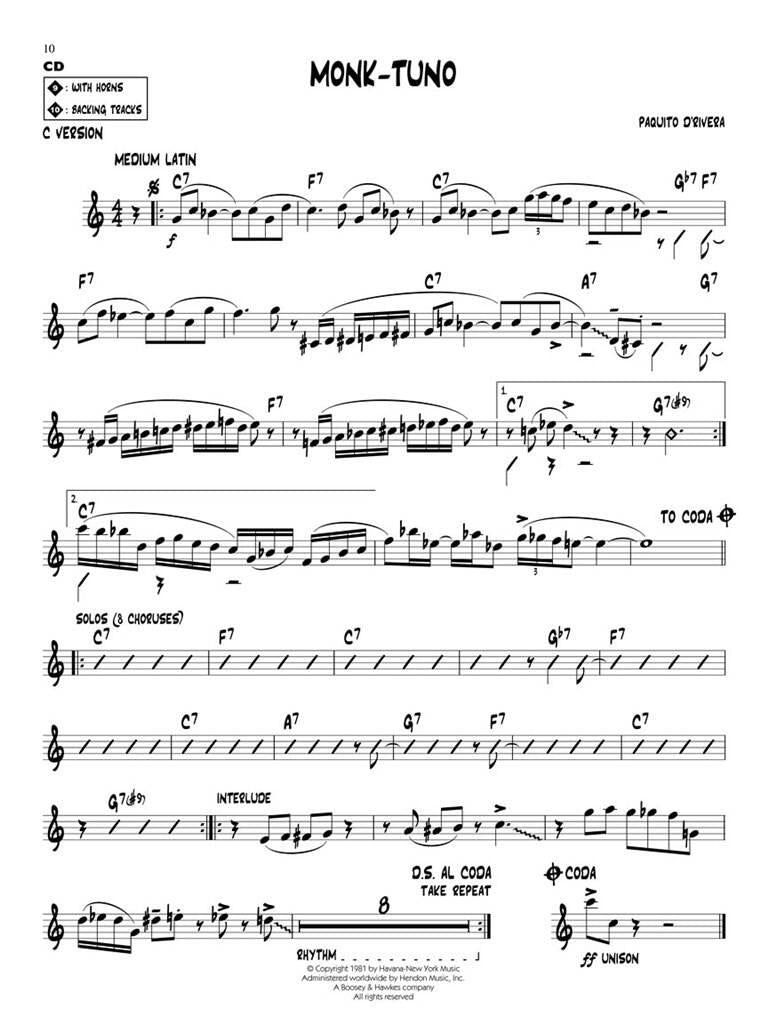 Jazz Play Along vol. 112: Paquito D'Rivera-Latin Jazz