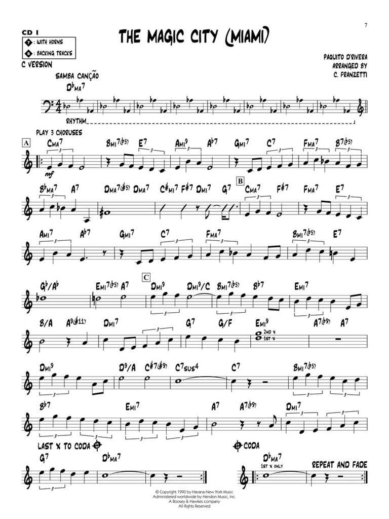 Jazz Play Along vol. 113: Paquito D'Rivera – Brazillian Jazz