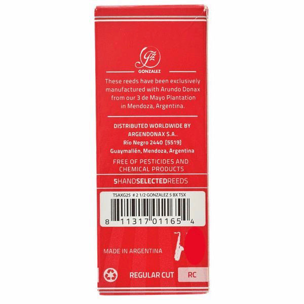 Gonzalez Regular Cut tenorsax riet per 5 stuks