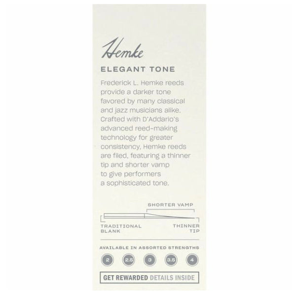 Hemke baritonsax riet per 5 stuks
