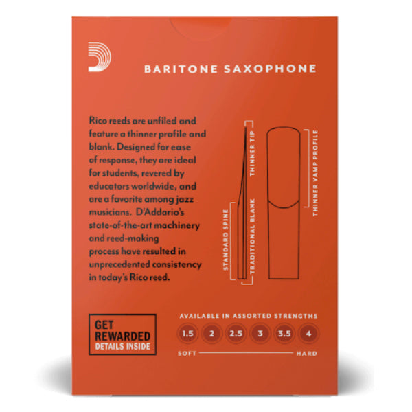 D'Addario Rico baritonsax riet per stuk