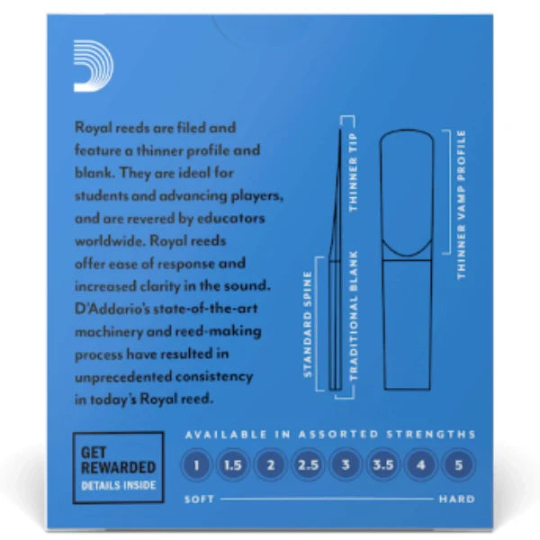 D'Addario Royal Bb klarinet per stuk