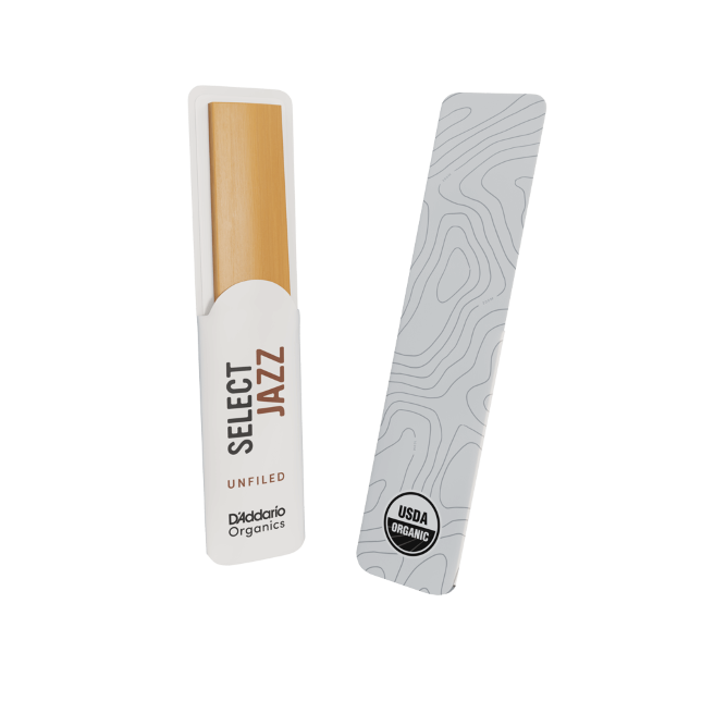 D'Addario Organic Select Jazz unfiled tenorsax riet per 5 stuks