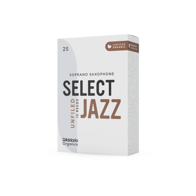 D'Addario Organic Select Jazz unfiled sopraansax riet per 10 stuks