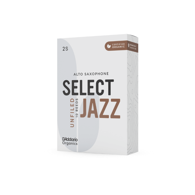 D'Addario Organic Select Jazz unfiled altsax riet per 10 stuks