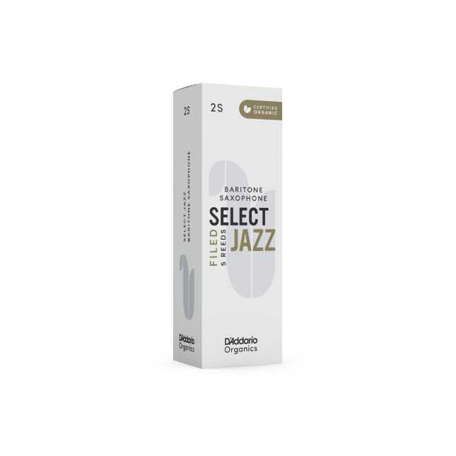 D'Addario Organic Select Jazz filed baritonsax riet per stuk