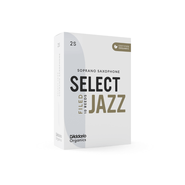 D'Addario Organic Select Jazz filed sopraansax riet per 10 stuks
