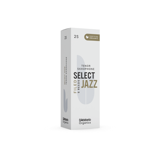 D'Addario Organic Select Jazz filed tenorsax riet per 5 stuks