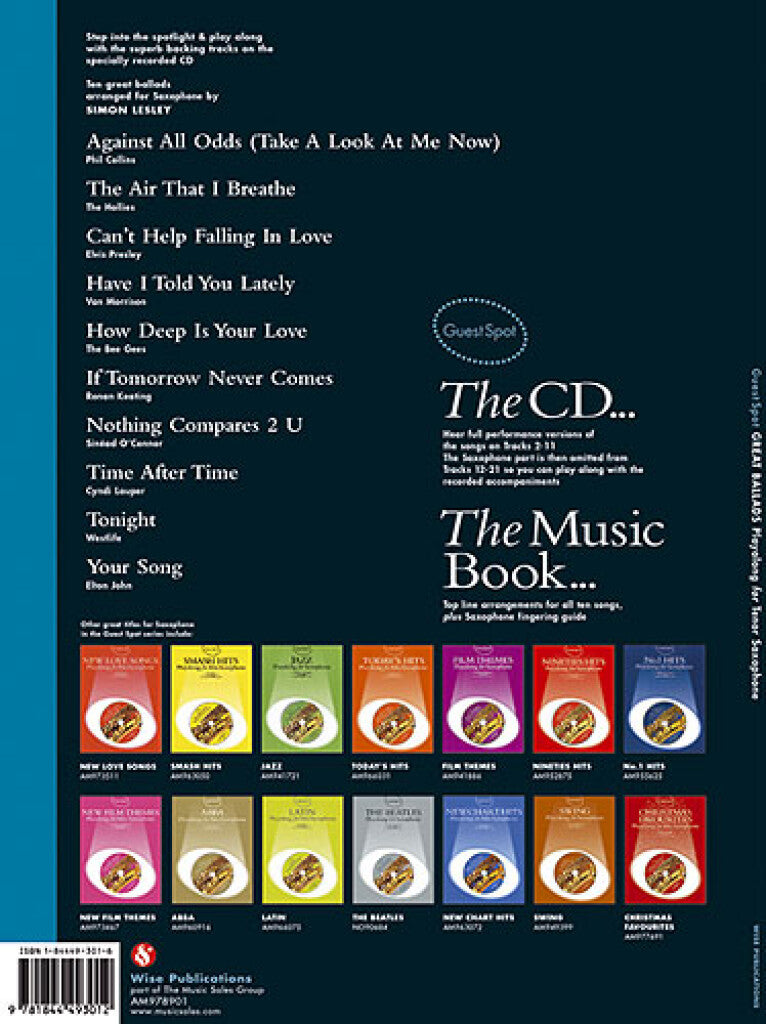 Guest Spot: Great Ballads tenorsax