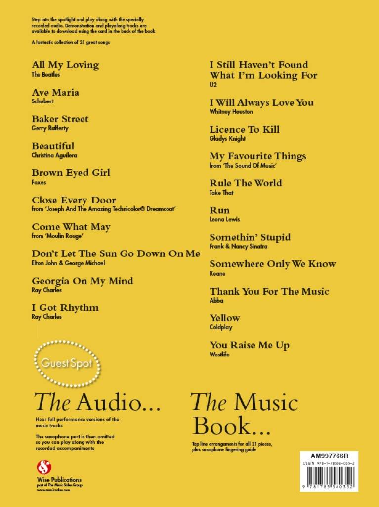 Guest Spot: 21 Great Songs Gold Edition altsax