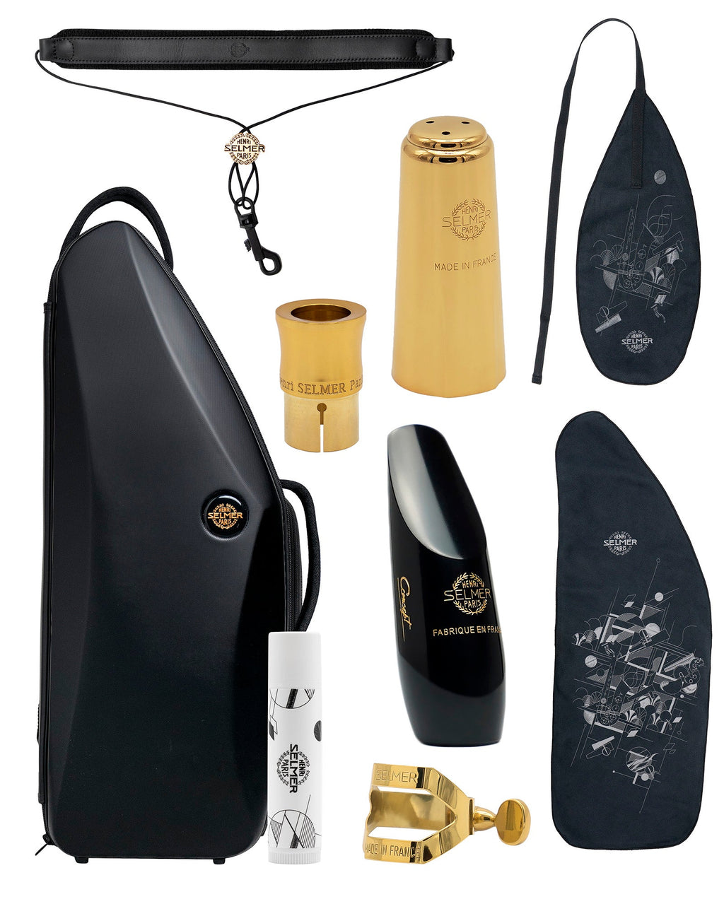 Selmer Paris Signature sopraansaxofoon koffer en accessoires