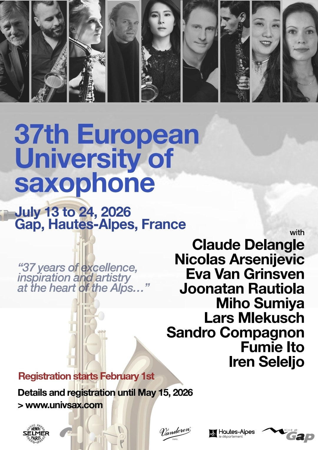Poster: 37th European University of Saxophone 2026
