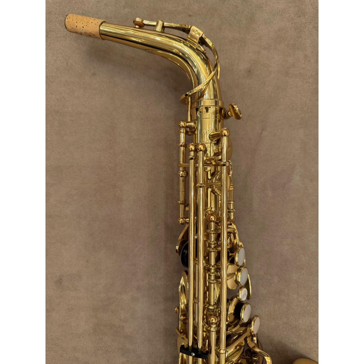 Hals en bovenste mechaniek van de Yanagisawa A500 altsaxofoon 148942