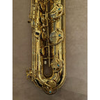 Yanagisawa B-WO1 baritonsaxofoon 417867 onderzijde en kleppen