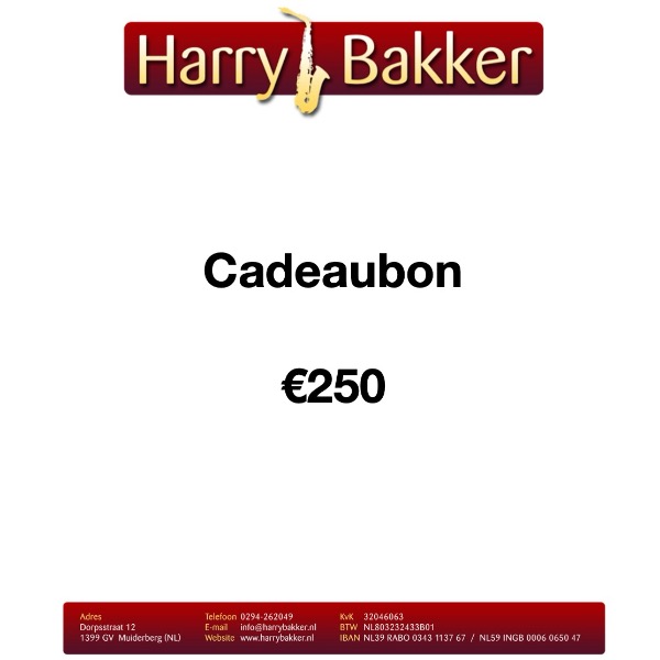 Cadeaubon t.w.v. €250