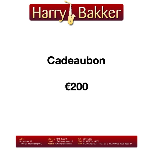 Cadeaubon t.w.v. €200