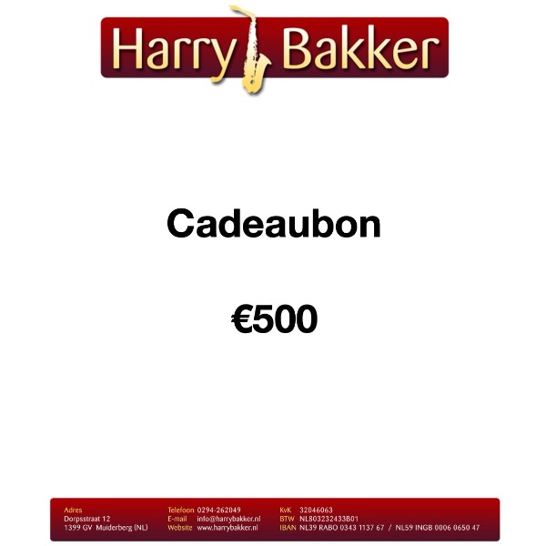 Cadeaubon t.w.v. €500