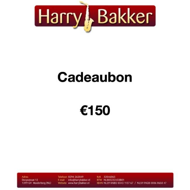 Cadeaubon t.w.v. €150