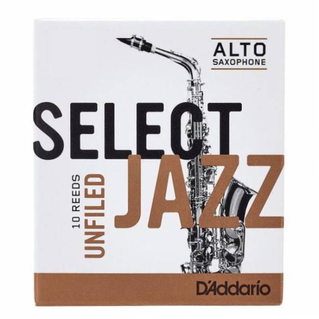 D'Addario Select Jazz unfiled altsax riet per 10 stuks