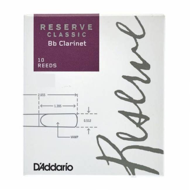 D'Addario Reserve Classic Bb klarinet riet per 10 stuks